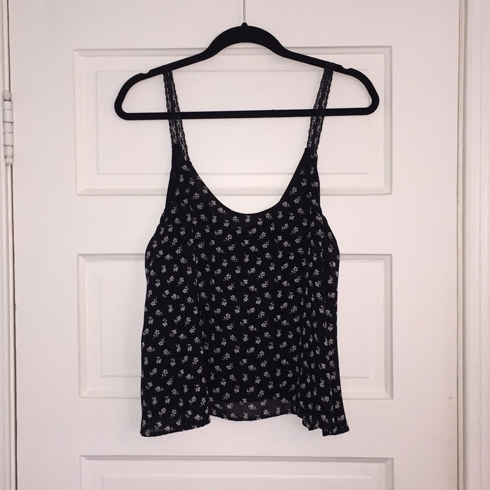 Black and White Floral Top